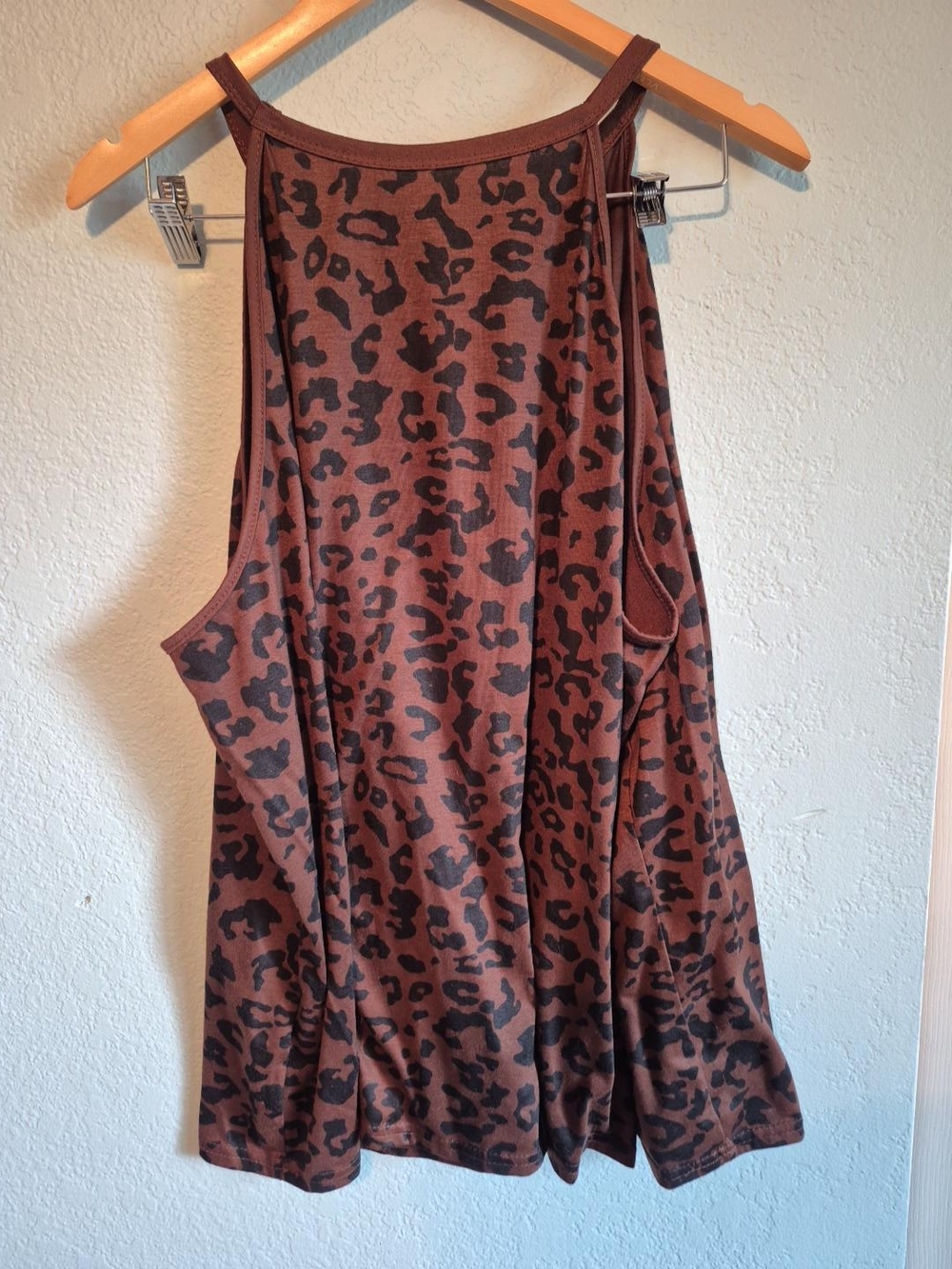 SHEIN Brown Leopard Print Racerback Tank Top - Picture 4 of 4